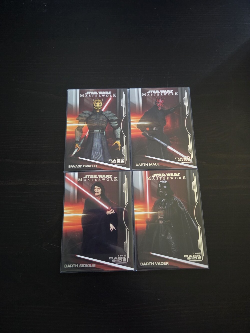 2019 Topps Star Wars Masterwork "The Dark Side" Trading Cards Vader, Maul etc